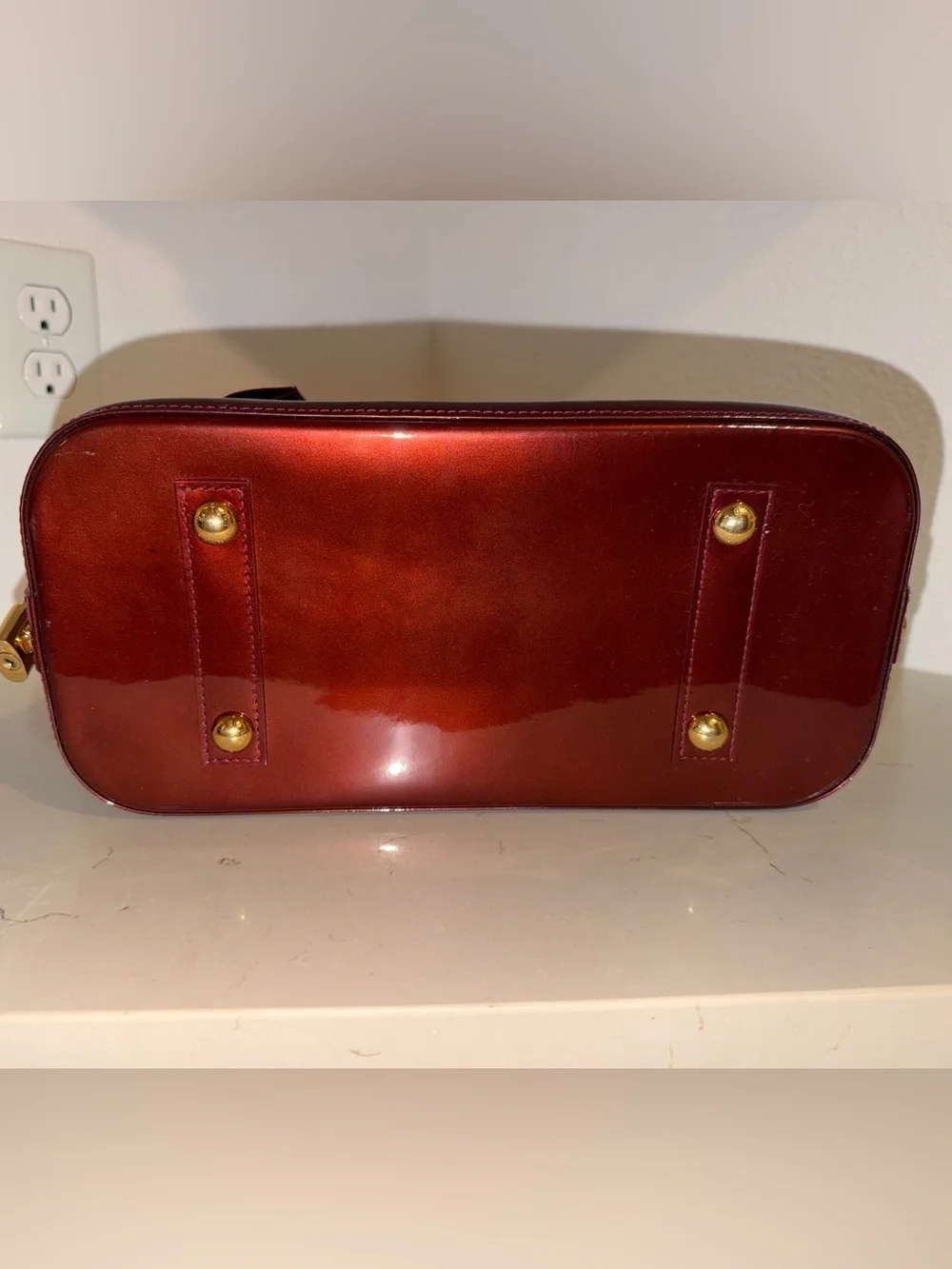 Louis Vuitton Amarante Vernis Alma PM Satchel